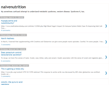 Tablet Screenshot of naivenutrition.blogspot.com