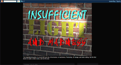 Desktop Screenshot of insufficientlightandmadness.blogspot.com