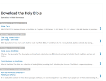 Tablet Screenshot of download-the-holy-bible.blogspot.com