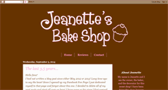 Desktop Screenshot of jeanettesbakeshop.blogspot.com