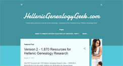 Desktop Screenshot of hellenicgenealogygeek.blogspot.com