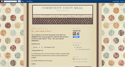 Desktop Screenshot of communityunitymeal.blogspot.com