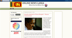 Desktop Screenshot of onlinenewslanka.blogspot.com