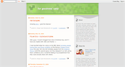Desktop Screenshot of for-goodness.blogspot.com