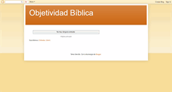 Desktop Screenshot of objetividadbiblica.blogspot.com