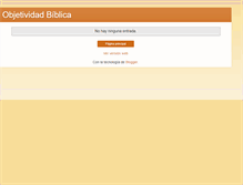 Tablet Screenshot of objetividadbiblica.blogspot.com