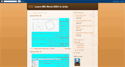 Desktop Screenshot of learnmsword.blogspot.com