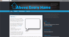 Desktop Screenshot of aboveeveryname.blogspot.com