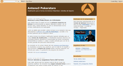 Desktop Screenshot of antena3pokerstars.blogspot.com