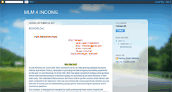 Desktop Screenshot of mlm4incomebid.blogspot.com