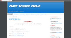 Desktop Screenshot of matescienzemedie.blogspot.com