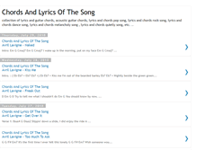 Tablet Screenshot of chordsandlyricsofthesong.blogspot.com