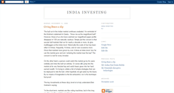 Desktop Screenshot of india-investing.blogspot.com