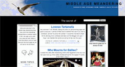 Desktop Screenshot of middleagemeandering.blogspot.com