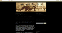 Desktop Screenshot of isabellasinvestments.blogspot.com