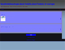 Tablet Screenshot of besthotelseurope.blogspot.com
