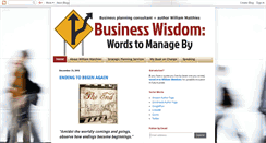 Desktop Screenshot of businesswisdom101.blogspot.com