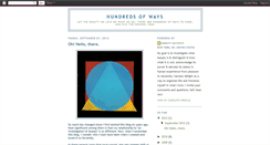 Desktop Screenshot of hundredsofways.blogspot.com