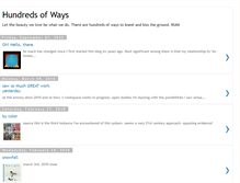 Tablet Screenshot of hundredsofways.blogspot.com