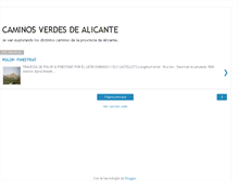 Tablet Screenshot of caminosverdesdealicante.blogspot.com