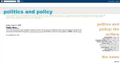 Desktop Screenshot of politics-and-policy.blogspot.com