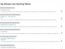 Tablet Screenshot of mydreamsaregettingworse.blogspot.com