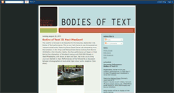 Desktop Screenshot of bodiesoftext.blogspot.com