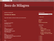Tablet Screenshot of becodosmilagres.blogspot.com