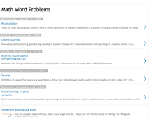 Tablet Screenshot of mathwordproblems1.blogspot.com