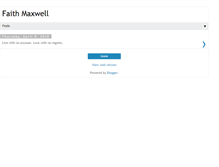 Tablet Screenshot of faithmaxwell.blogspot.com