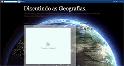 Desktop Screenshot of discutindoasgeografias.blogspot.com