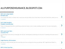 Tablet Screenshot of allpurposeinsurance.blogspot.com