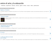 Tablet Screenshot of entreelarteylaeducacion.blogspot.com