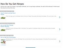 Tablet Screenshot of herpesinformation.blogspot.com