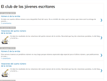 Tablet Screenshot of clubjovenesescritores.blogspot.com