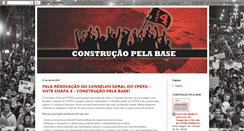 Desktop Screenshot of construcaopelabase.blogspot.com