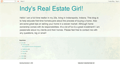 Desktop Screenshot of indyrealestategirl.blogspot.com