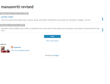 Tablet Screenshot of manusmritirevised.blogspot.com