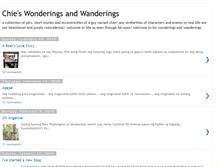 Tablet Screenshot of chieswonderingsandwanderings.blogspot.com