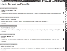 Tablet Screenshot of lifeingeneralandspecific.blogspot.com