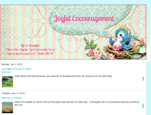 Tablet Screenshot of joyfulencouragement.blogspot.com