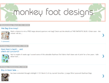 Tablet Screenshot of monkeyfootdesigns.blogspot.com