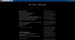 Desktop Screenshot of mylifeproana.blogspot.com