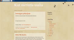 Desktop Screenshot of kiatmerintisusaha.blogspot.com