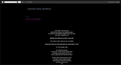 Desktop Screenshot of cienciadossonhos.blogspot.com