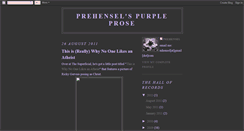 Desktop Screenshot of prehenselspurpleprose.blogspot.com