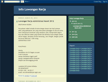 Tablet Screenshot of lowongankerja502.blogspot.com