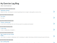 Tablet Screenshot of myexerciselogblog.blogspot.com