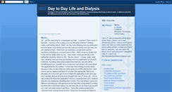 Desktop Screenshot of daytodaylifeondialysis.blogspot.com