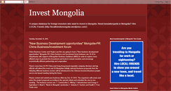 Desktop Screenshot of investmongolia.blogspot.com